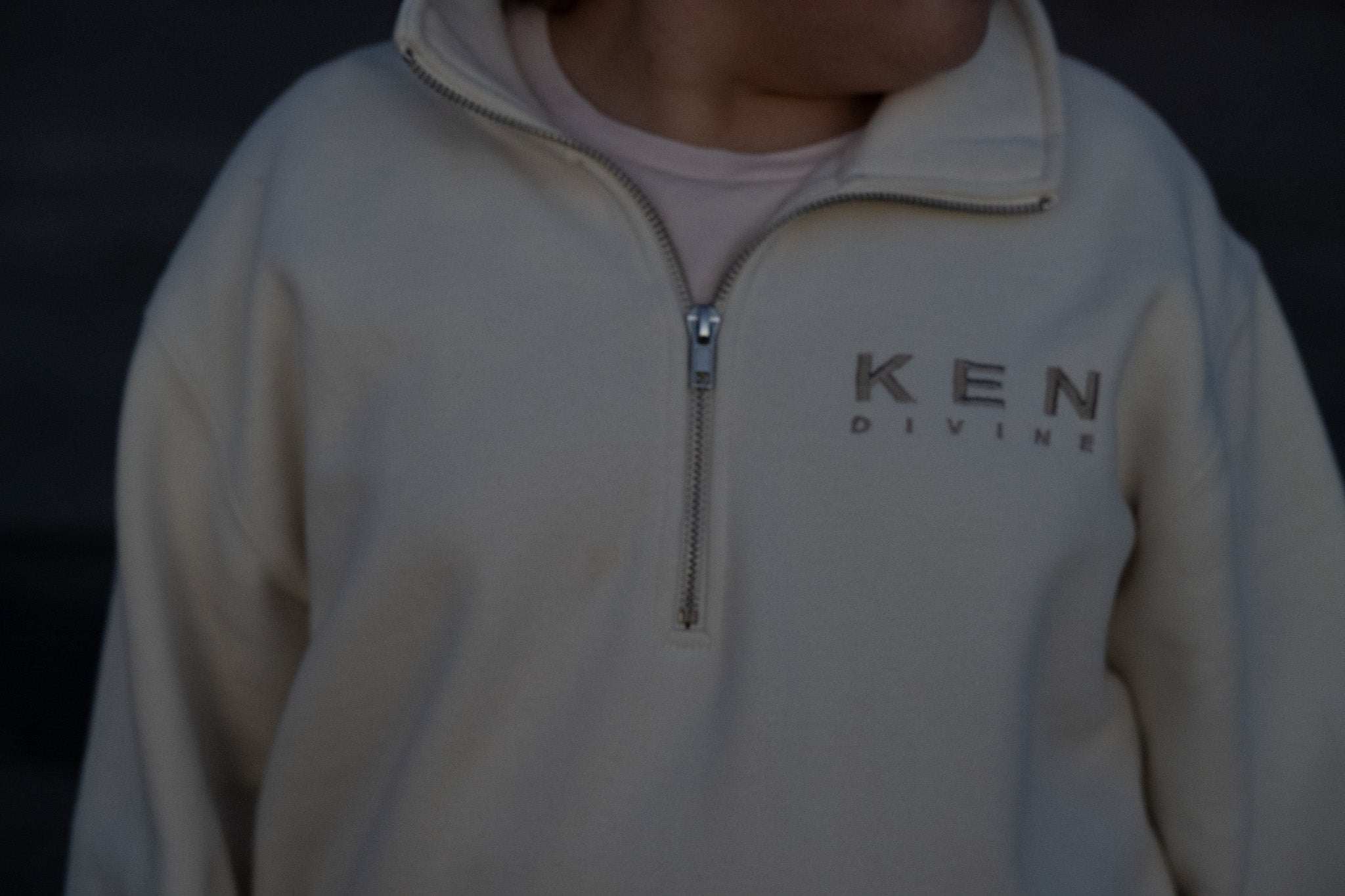 Ken Divine Quarter Zip — Cream