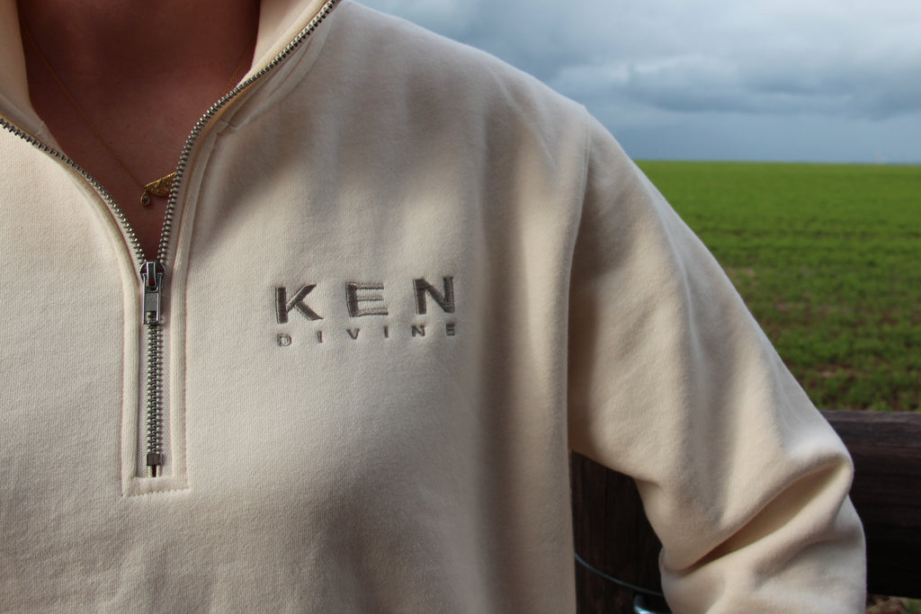 Ken Divine Quarter Zip — Cream