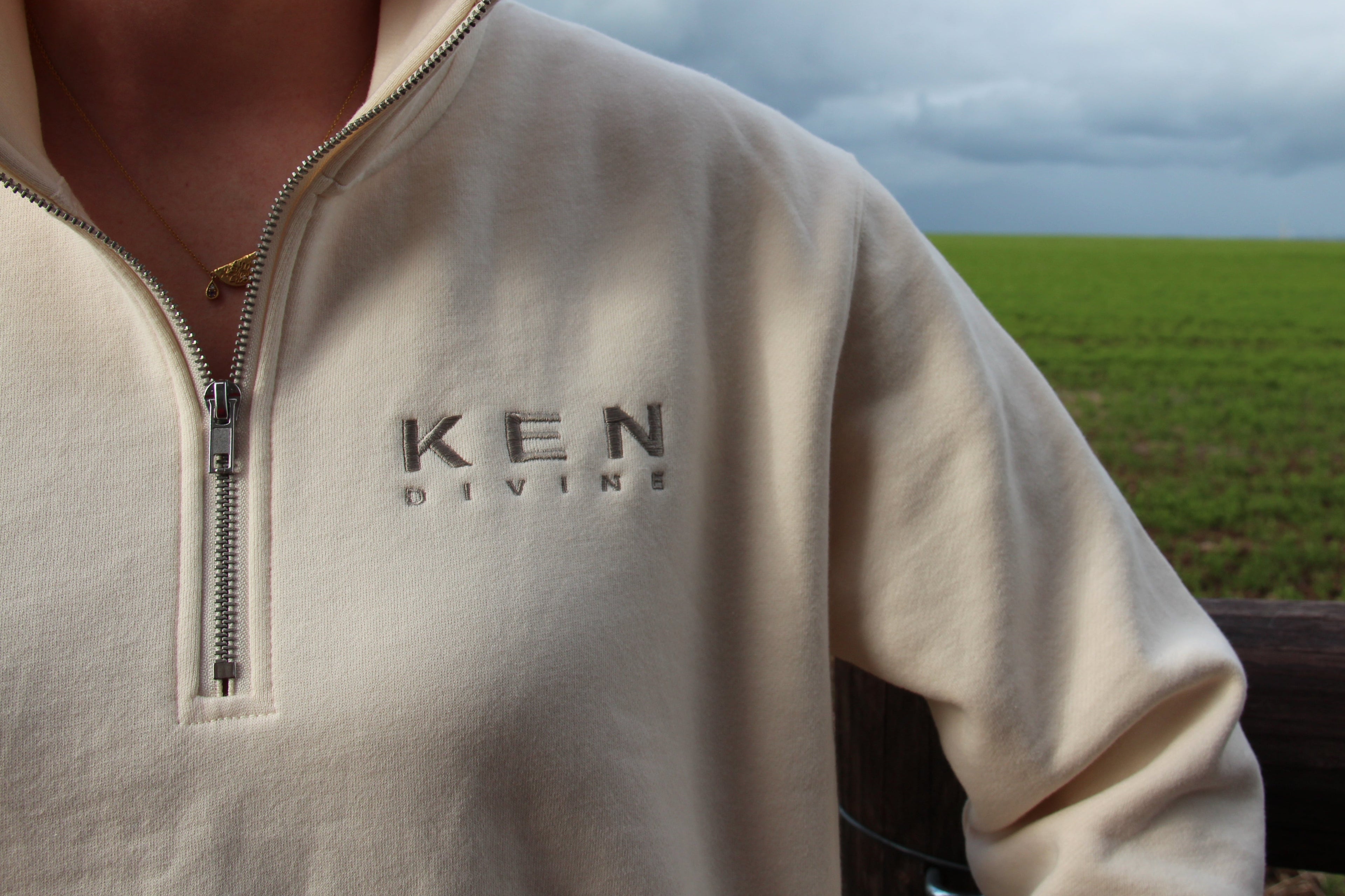 Ken Divine Quarter Zip — Cream