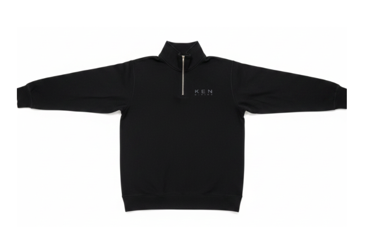 Ken Divine Quarter Zip — Black
