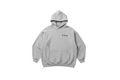 Ken Divine Hoodie in grey marl, front view showing KEN DIVINE chest logo on white background