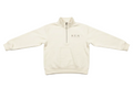 Ken Divine Quarter Zip in cream on white background, front view