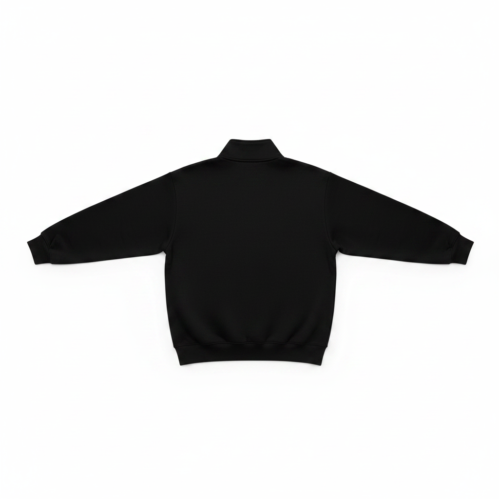 Ken Divine Quarter Zip — Black back view cleaned up