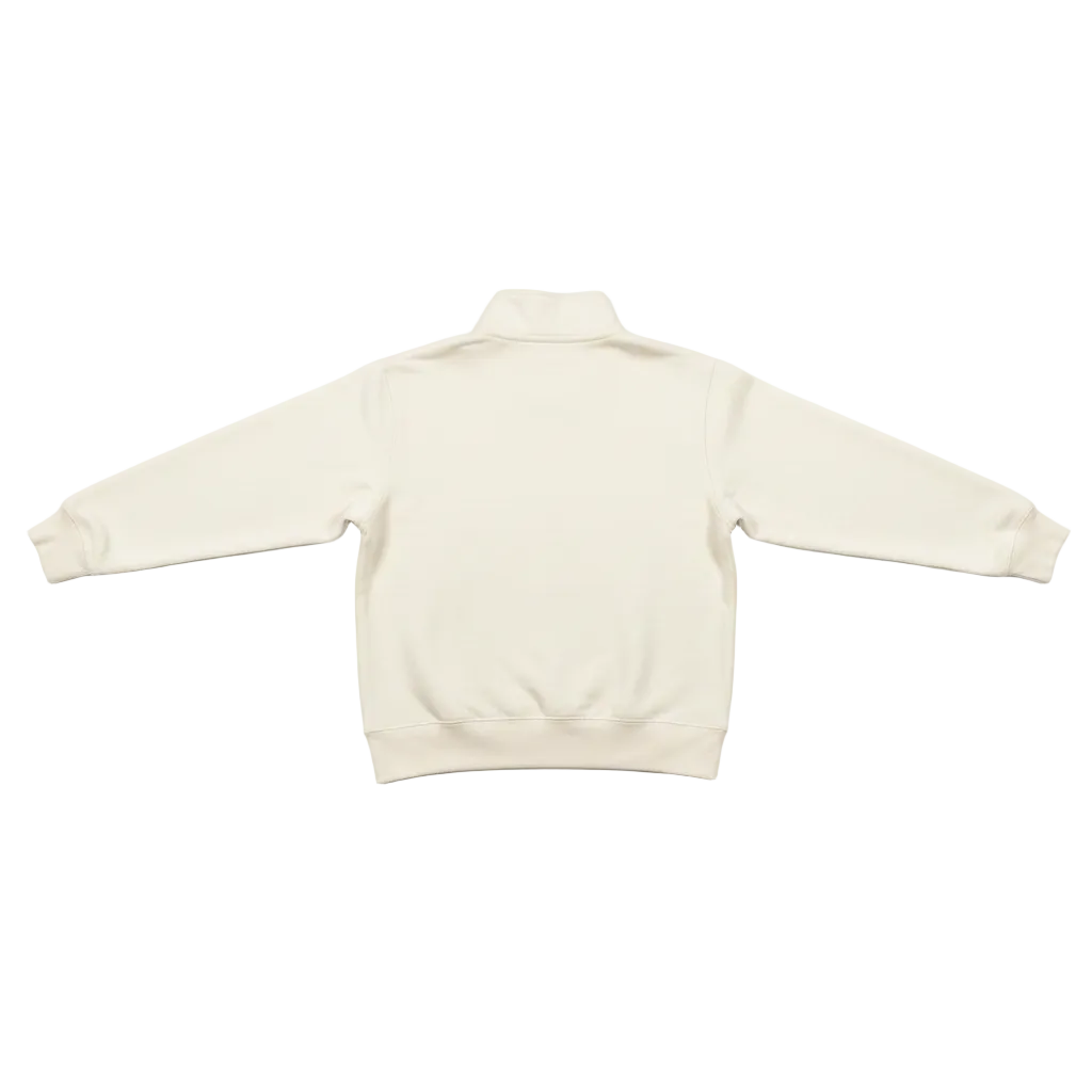 Ken Divine Quarter Zip Cream — back view matching front